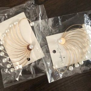 NWT Beautiful Pearl Cuff Earrings